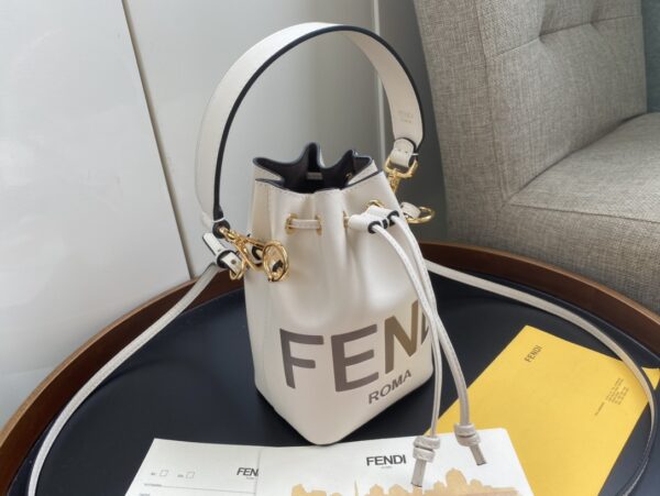 Fendi Mon Tresor Small Bucket Bag - White 77707 - Image 2