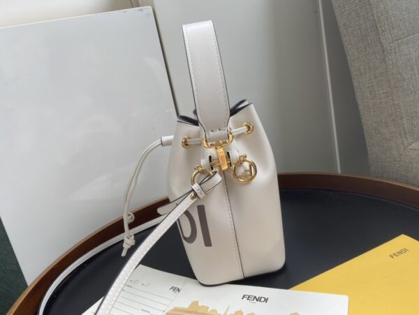 Fendi Mon Tresor Small Bucket Bag - White 77707 - Image 3
