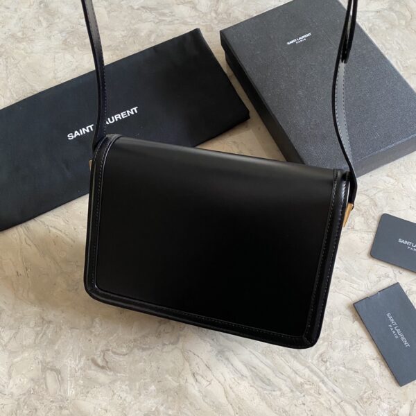 YSL Monogram Cross-body Shoulder Large Handbag - Black 26331 - Image 3