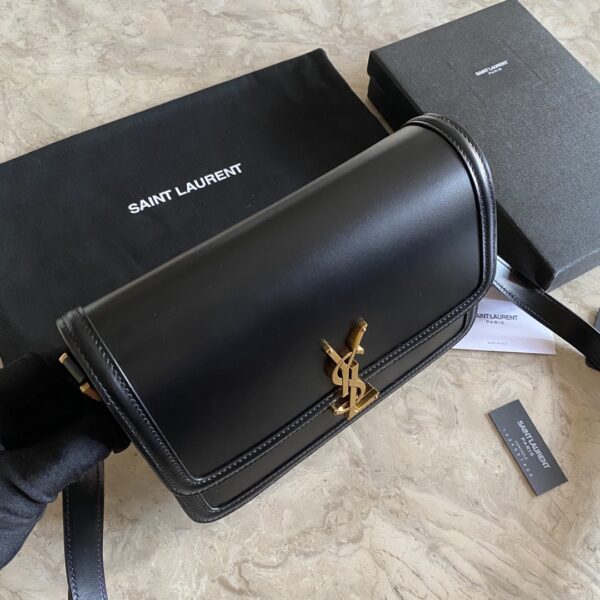 YSL Monogram Cross-body Shoulder Large Handbag - Black 26331 - Image 4