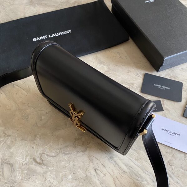 YSL Monogram Cross-body Shoulder Small Handbag - Black 85217 - Image 4