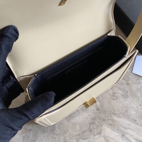 YSL Monogram Cross-body Shoulder Small Handbag - Cream 73028 - Image 2