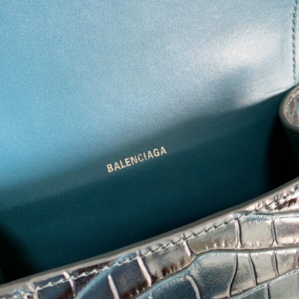 Balenciaga Crocodile Small Hourglass Bag - Blue 84684 - Image 5