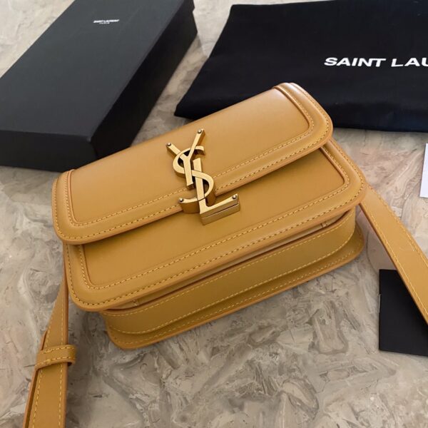 YSL Monogram Cross-body Shoulder Small Handbag - Mustard 11506 - Image 5