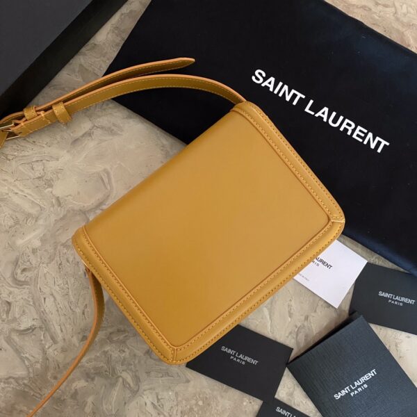 YSL Monogram Cross-body Shoulder Small Handbag - Mustard 11506 - Image 4