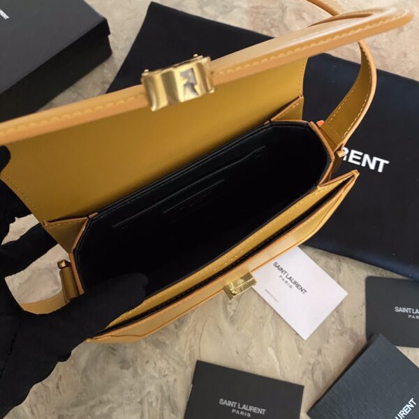 YSL Monogram Cross-body Shoulder Small Handbag - Mustard 11506 - Image 2