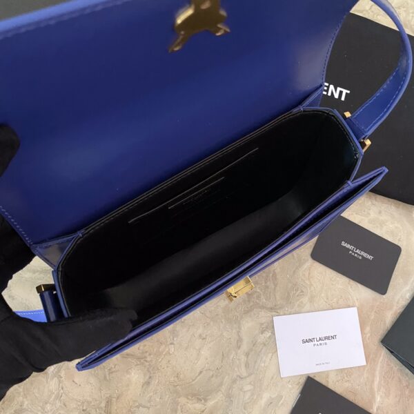 YSL Monogram Cross-body Shoulder Large Handbag - Dark Blue 17345 - Image 2
