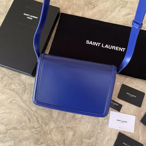 YSL Monogram Cross-body Shoulder Large Handbag - Dark Blue 17345 - Image 5