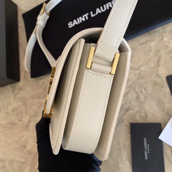YSL Monogram Cross-body Shoulder Small Handbag - White 54703 - Image 4