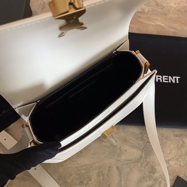YSL Monogram Cross-body Shoulder Small Handbag - White 54703 - Image 2