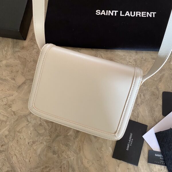 YSL Monogram Cross-body Shoulder Small Handbag - White 54703 - Image 3
