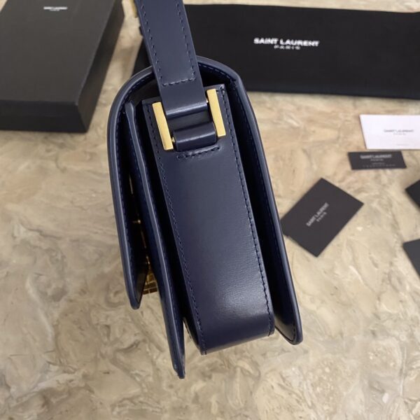 YSL Monogram Cross-body Shoulder Large Handbag - Dark Blue 10503 - Image 4