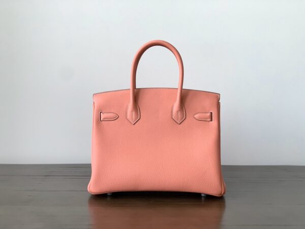 Hermes Birkin Gold Buckle Handbag - Lobster Pink 40906 - Image 5