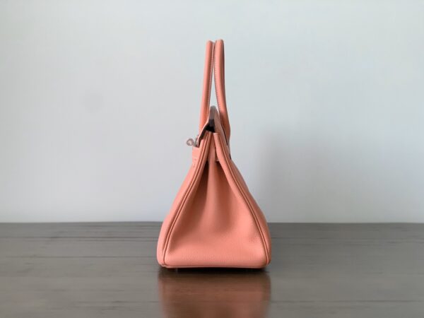 Hermes Birkin Gold Buckle Handbag - Lobster Pink 40906 - Image 4