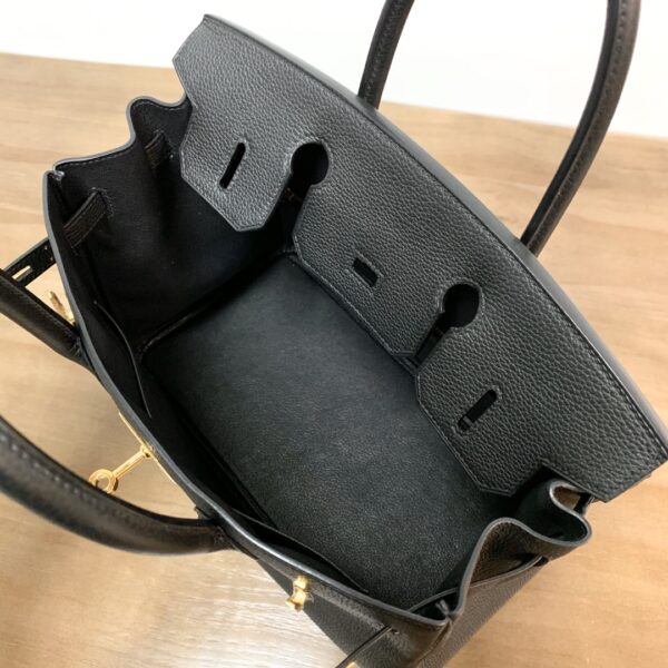 Hermes Birkin Gold Buckle Handbag - Black 52139 - Image 2