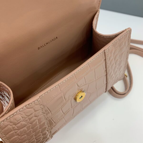Balenciaga Crocodile Small Hourglass Bag - Cramel 66527 - Image 5