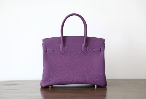 Hermes Birkin Gold Buckle Handbag - Purple 39595 - Image 4