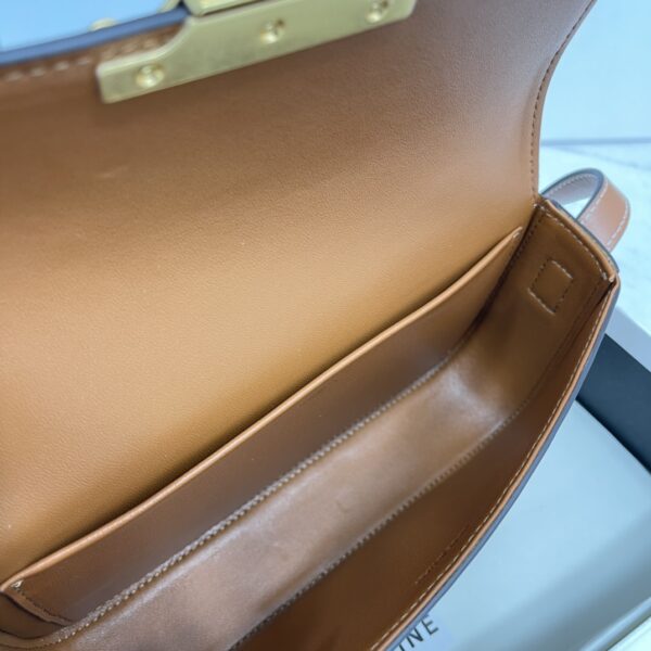 Celine Triomphe Shiny Cow Leather Shoulder Bag - Brown 27739 - Image 2