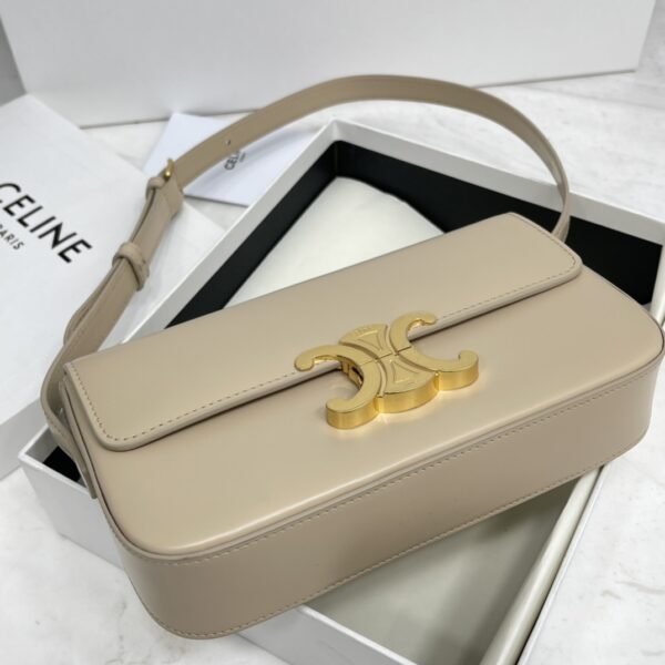 Celine Triomphe Shiny Cow Leather Shoulder Bag - Skin 91486 - Image 3