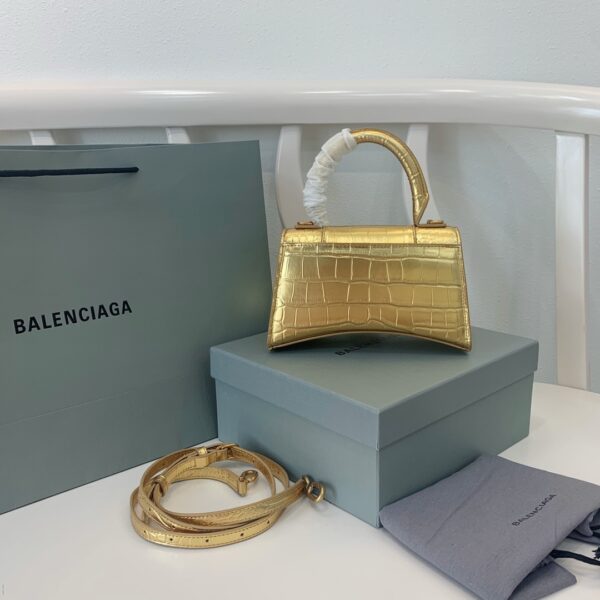Balenciaga Crocodile Small Hourglass Bag - Gold 42043 - Image 3
