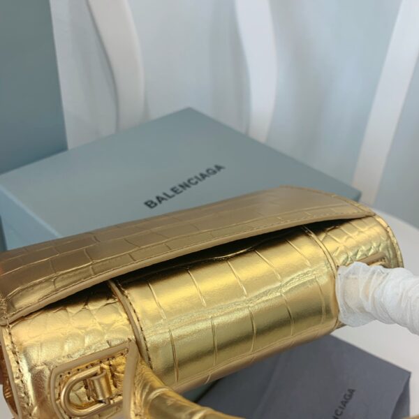 Balenciaga Crocodile Small Hourglass Bag - Gold 42043 - Image 4