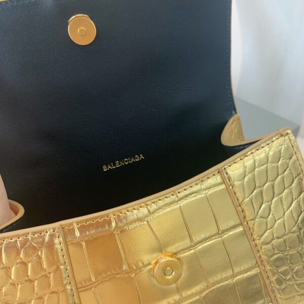Balenciaga Crocodile Small Hourglass Bag - Gold 42043 - Image 5