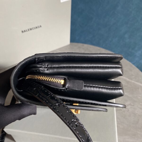 Balenciaga Crocodile Square Box B Bag - Black 38572 - Image 3