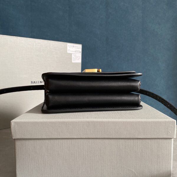 Balenciaga Crocodile Square Box B Bag - Black 38572 - Image 4