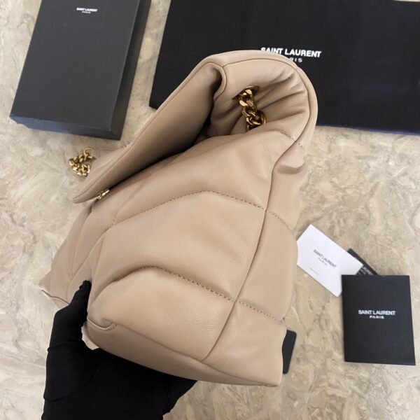 YSL Bi-Fold Back Shoulder Quilted Lambskin Large Bag – Nude Pink 74749 - Image 5