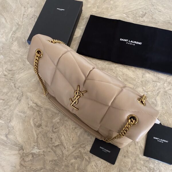 YSL Bi-Fold Back Shoulder Quilted Lambskin Large Bag – Nude Pink 74749 - Image 3