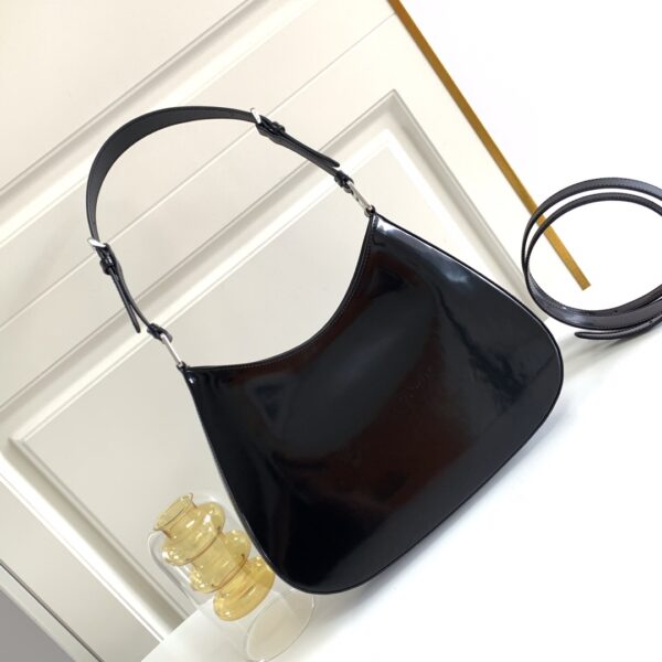 Prada Large Medieval Armpit Bag - Black 42642 - Image 4