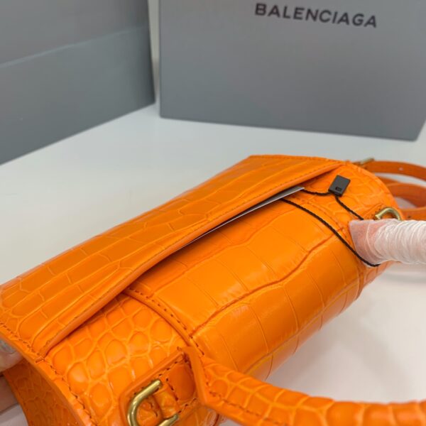 Balenciaga Crocodile Small Hourglass Bag - Orange 29195 - Image 5