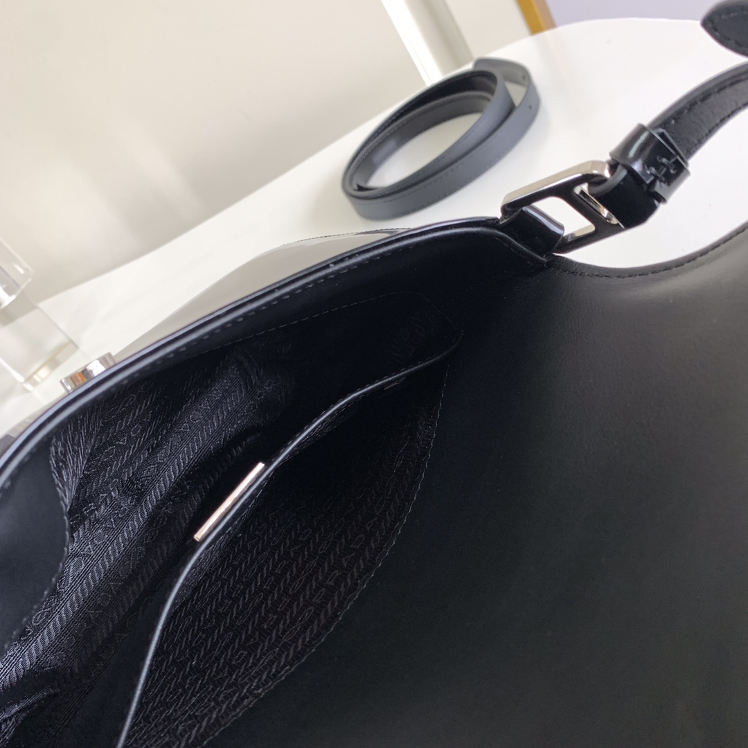 Prada Large Flap Armpit Bag - Black 68469 - Image 2