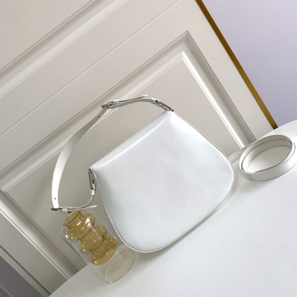 Prada Large Flap Armpit Bag - White 49870 - Image 4