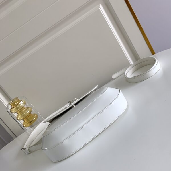 Prada Large Flap Armpit Bag - White 49870 - Image 3