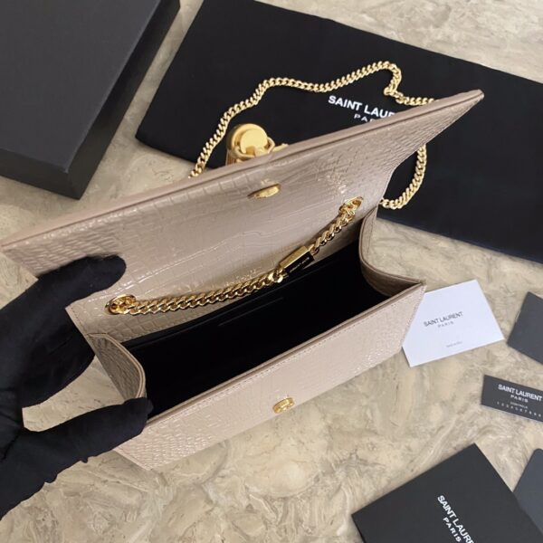 YSL Yves Saint Laurent Mini Crocodile Pattern Tassel Bag – Caramel 67812 - Image 5