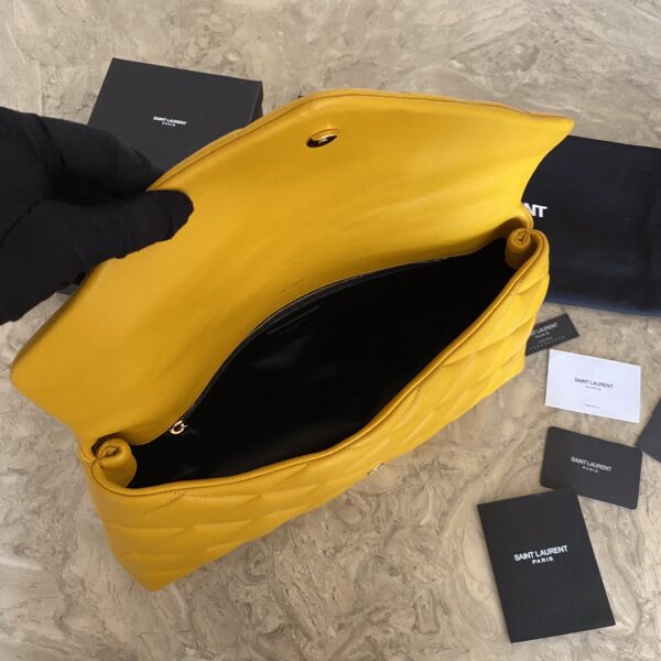 YSL Saint Laurent SADE Puffer Clutch Bag - Yellow 81518 - Image 3