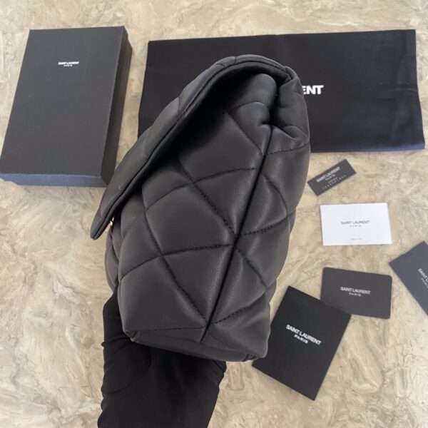 YSL Saint Laurent SADE Puffer Clutch Bag - Black 36812 - Image 4