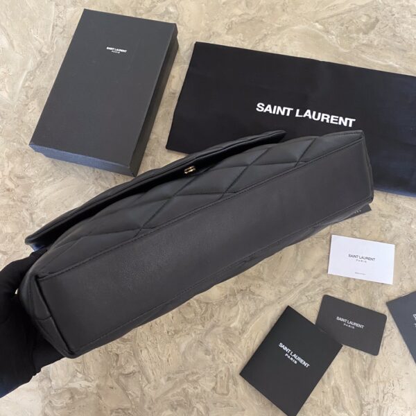 YSL Saint Laurent SADE Puffer Clutch Bag - Black 36812 - Image 5