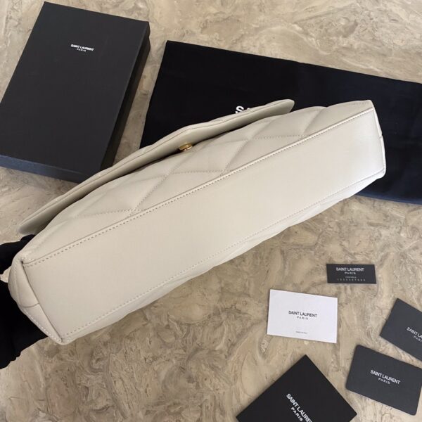 YSL Saint Laurent SADE Puffer Clutch Bag - White 30847 - Image 5