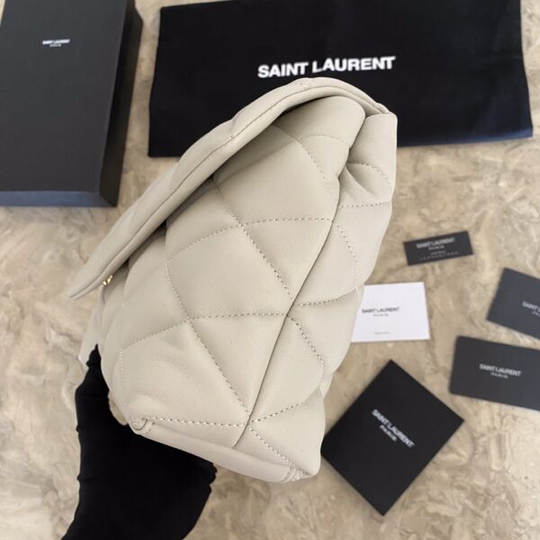 YSL Saint Laurent SADE Puffer Clutch Bag - White 30847 - Image 4