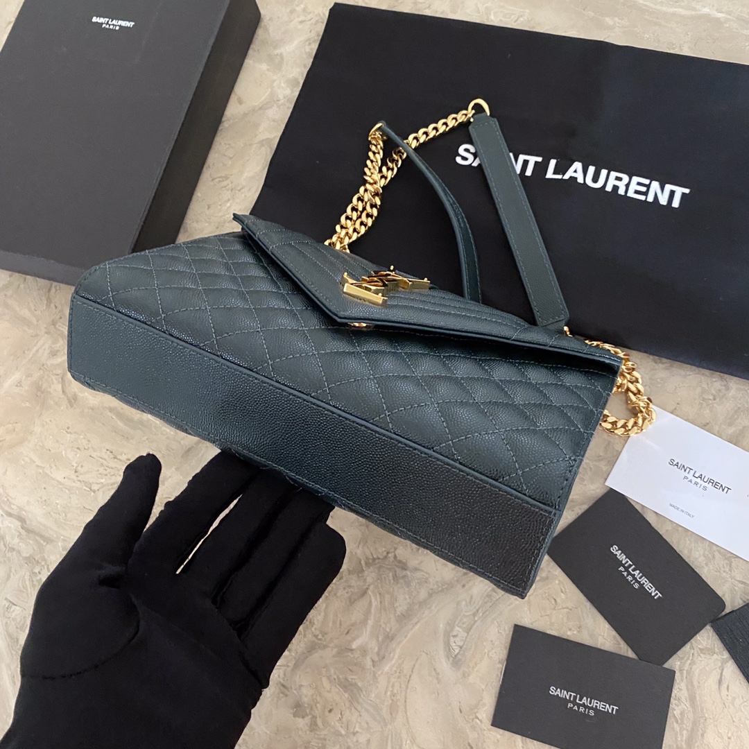 YSL Classic Rhombus Messenger Bag - Black 45234 - Image 4
