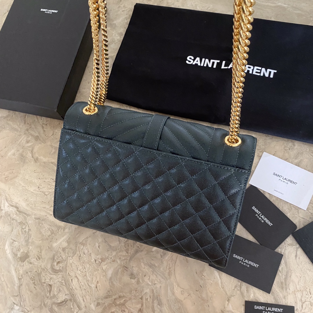 YSL Classic Rhombus Messenger Bag - Black 45234 - Image 5
