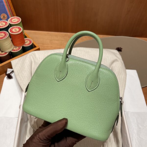 Hermes Mini Bolide Cute Little Shell Bag - Avocado Green 19844 - Image 4