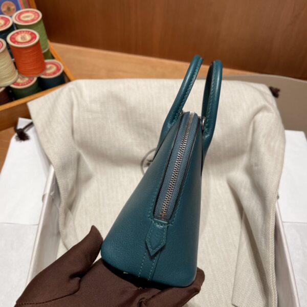 Hermes Mini Bolide Cute Little Shell Bag - Bosphorus Green Vert Bosphore 97898 - Image 3