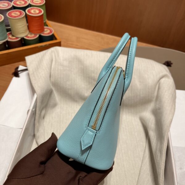Hermes Mini Bolide Cute Little Shell Bag - Macaron Blue Blue Atoll 25661 - Image 4