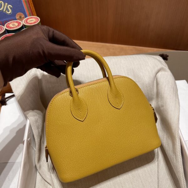 Hermes Mini Bolide Cute Little Shell Bag - Amber Yellow Jaune Amber 84458 - Image 3