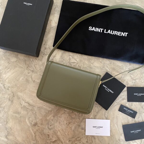 YSL Monogram Cross-body Shoulder Small Handbag - Green 27370 - Image 4