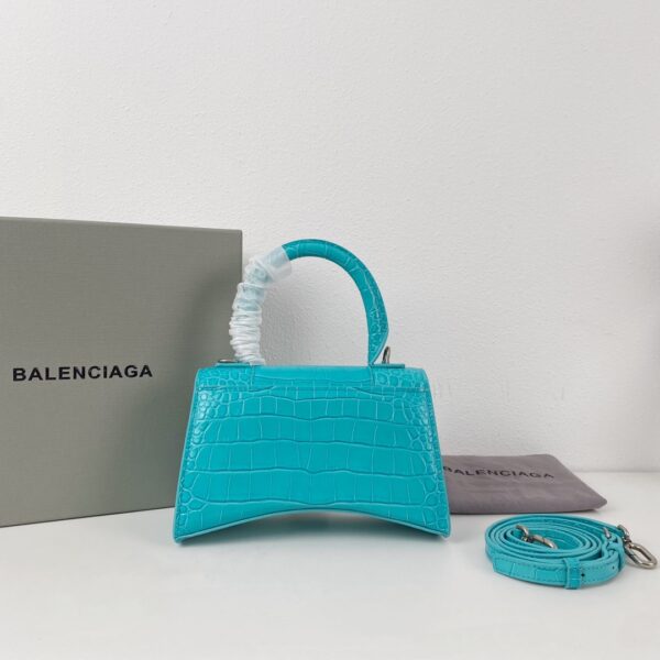 Balenciaga Crocodile Small Hourglass Bag - Blue 41093 - Image 2