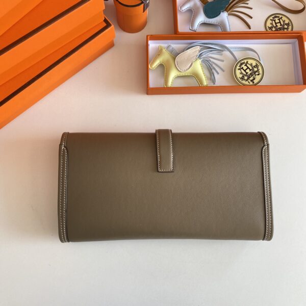 Hermes Jige Elan Clutch - Elephant Gray 74191 - Image 4